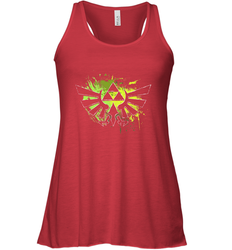 Legend Of Zelda Triforce Logo Paint Splatter Women's Racerback Tank