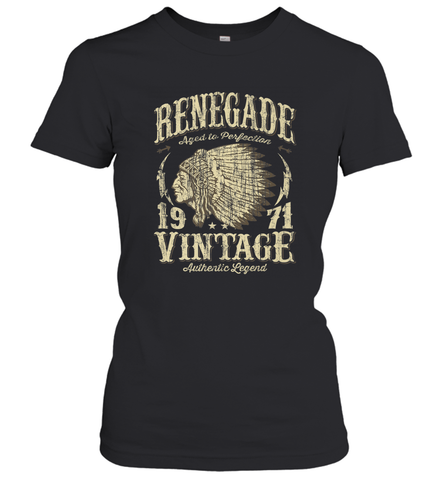 Vintage Made In 1971 T Shirt 47th Birthday Gift Women's T-Shirt Women's T-Shirt / Black / XS Women's T-Shirt - belovedtshirt