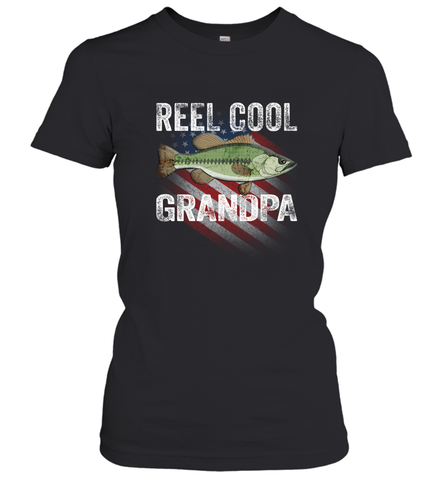 REEL COOL GRANDPA Women's T-Shirt Women's T-Shirt / Black / XS Women's T-Shirt - belovedtshirt