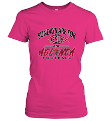 Sundays Are For Jesus and Atlanta Funny Christian Football Women's T-Shirt Women's T-Shirt - belovedtshirt