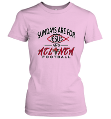 Sundays Are For Jesus and Atlanta Funny Christian Football Women's T-Shirt Women's T-Shirt - belovedtshirt