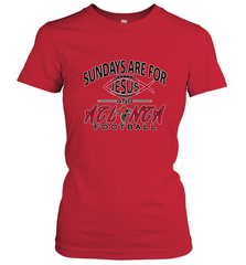 Sundays Are For Jesus and Atlanta Funny Christian Football Women's T-Shirt Women's T-Shirt - belovedtshirt