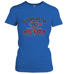 Sundays Are For Jesus and Atlanta Funny Christian Football Women's T-Shirt Women's T-Shirt - belovedtshirt