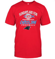 Sundays Are For Jesus and Carolina Funny Christian Football Men's T-Shirt Men's T-Shirt - belovedtshirt
