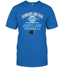 Sundays Are For Jesus and Carolina Funny Christian Football Men's T-Shirt Men's T-Shirt - belovedtshirt