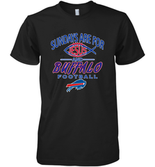 Sundays Are For Jesus and Buffalo Funny Christian Football 1 Men's Premium T-Shirt Men's Premium T-Shirt - belovedtshirt