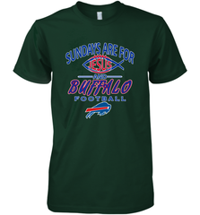 Sundays Are For Jesus and Buffalo Funny Christian Football 1 Men's Premium T-Shirt Men's Premium T-Shirt - belovedtshirt