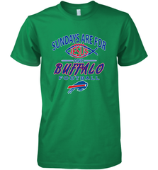 Sundays Are For Jesus and Buffalo Funny Christian Football 1 Men's Premium T-Shirt Men's Premium T-Shirt - belovedtshirt