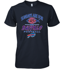 Sundays Are For Jesus and Buffalo Funny Christian Football 1 Men's Premium T-Shirt Men's Premium T-Shirt - belovedtshirt