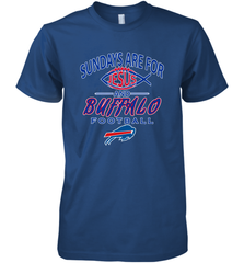 Sundays Are For Jesus and Buffalo Funny Christian Football 1 Men's Premium T-Shirt Men's Premium T-Shirt - belovedtshirt