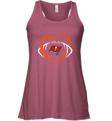 NFL Tampa Bay Buccaneers Heart Love Football Women's Racerback Tank Women's Racerback Tank - belovedtshirt