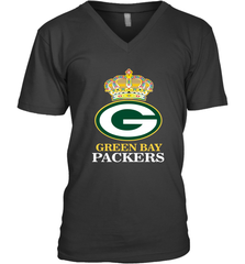 NFL Green Bay Packers Logo Champion Crown Men's V-Neck Men's V-Neck - belovedtshirt