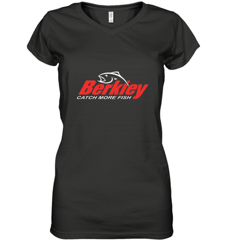 BERKLEY Fishing Logo Spinners Crankbaits LOVER Women's V-Neck T-Shirt Women's V-Neck T-Shirt / Black / S Women's V-Neck T-Shirt - belovedtshirt