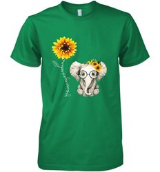 You Are My Sunshine Hippie Sunflower Elephant Gift Friend Men's Premium T-Shirt