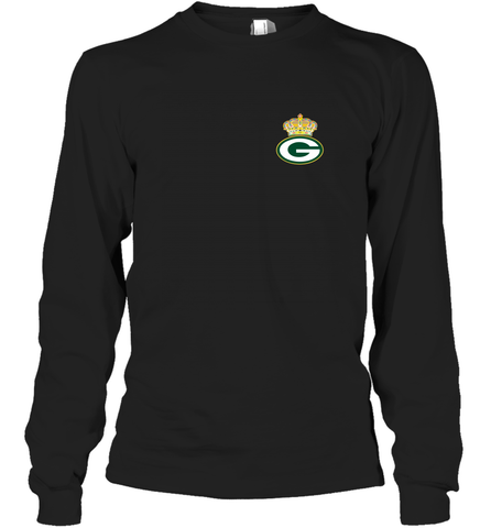 NFL Green Bay Packers Logo Champion Crown 1 Long Sleeve T-Shirt Long Sleeve T-Shirt / Black / S Long Sleeve T-Shirt - belovedtshirt