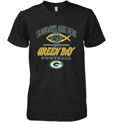 Sundays Are For Jesus and Green Bay Funny Christian Football 1 Men's Premium T-Shirt