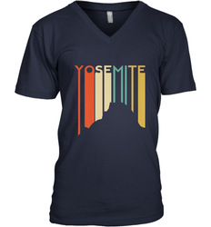 Yosemite National Park Retro Half Dome El Capitan Cali Men's V-Neck