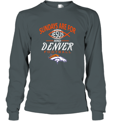 Sundays Are For Jesus and Denver Funny Christian Football Long Sleeve T-Shirt Long Sleeve T-Shirt - belovedtshirt