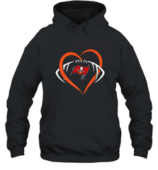NFL Tampa Bay Buccaneers Heart Love Football Hooded Sweatshirt Hooded Sweatshirt - belovedtshirt