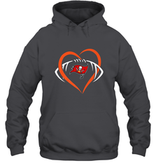 NFL Tampa Bay Buccaneers Heart Love Football Hooded Sweatshirt Hooded Sweatshirt - belovedtshirt