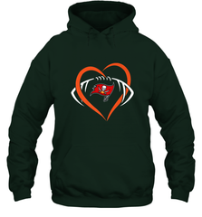 NFL Tampa Bay Buccaneers Heart Love Football Hooded Sweatshirt Hooded Sweatshirt - belovedtshirt