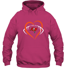 NFL Tampa Bay Buccaneers Heart Love Football Hooded Sweatshirt Hooded Sweatshirt - belovedtshirt