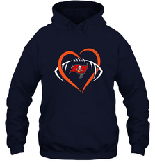 NFL Tampa Bay Buccaneers Heart Love Football Hooded Sweatshirt Hooded Sweatshirt - belovedtshirt