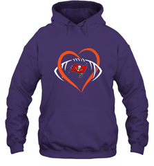 NFL Tampa Bay Buccaneers Heart Love Football Hooded Sweatshirt Hooded Sweatshirt - belovedtshirt