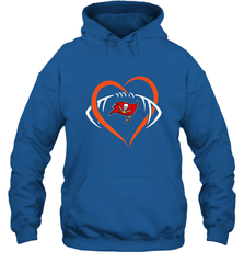 NFL Tampa Bay Buccaneers Heart Love Football Hooded Sweatshirt Hooded Sweatshirt - belovedtshirt