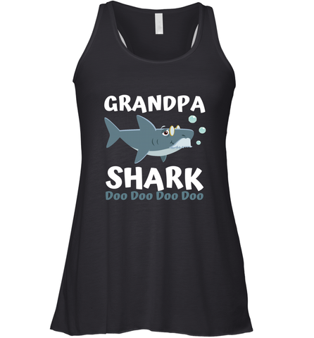 Grandpa Shark Family Shark Women's Racerback Tank Women's Racerback Tank / Black / XS Women's Racerback Tank - belovedtshirt