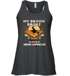 Broom Broke So I Became an Arizona Cardinals Fan  NFL Halloween Costume Women's Racerback Tank