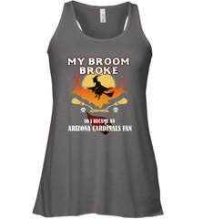 Broom Broke So I Became an Arizona Cardinals Fan  NFL Halloween Costume Women's Racerback Tank Women's Racerback Tank - belovedtshirt