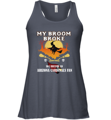 Broom Broke So I Became an Arizona Cardinals Fan  NFL Halloween Costume Women's Racerback Tank Women's Racerback Tank - belovedtshirt