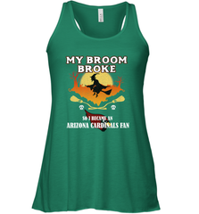 Broom Broke So I Became an Arizona Cardinals Fan  NFL Halloween Costume Women's Racerback Tank Women's Racerback Tank - belovedtshirt