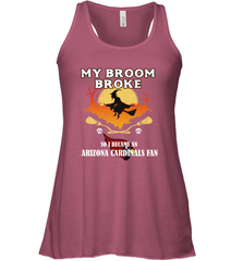 Broom Broke So I Became an Arizona Cardinals Fan  NFL Halloween Costume Women's Racerback Tank Women's Racerback Tank - belovedtshirt