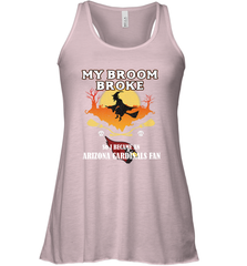 Broom Broke So I Became an Arizona Cardinals Fan  NFL Halloween Costume Women's Racerback Tank Women's Racerback Tank - belovedtshirt