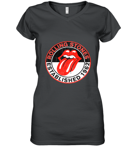 Mens The Rolling Stones Est 1962 Women's V-Neck T-Shirt Women's V-Neck T-Shirt / Black / S Women's V-Neck T-Shirt - belovedtshirt