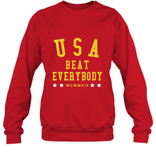 USA Beat Everybody Shirt _ USA Beat Everybody Crewneck Sweatshirt Crewneck Sweatshirt - belovedtshirt