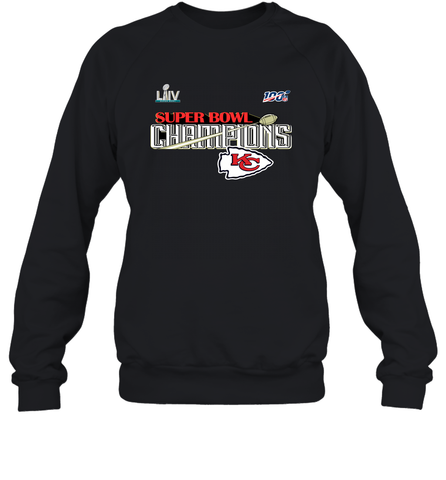 Youth Kansas City Chiefs NFL Pro Line by Fanatics Super Bowl LIV Champions Trophy Crewneck Sweatshirt Crewneck Sweatshirt / Black / S Crewneck Sweatshirt - belovedtshirt