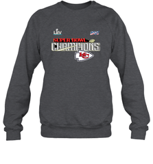 Youth Kansas City Chiefs NFL Pro Line by Fanatics Super Bowl LIV Champions Trophy Crewneck Sweatshirt Crewneck Sweatshirt - belovedtshirt