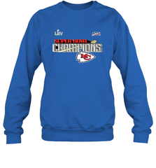Youth Kansas City Chiefs NFL Pro Line by Fanatics Super Bowl LIV Champions Trophy Crewneck Sweatshirt Crewneck Sweatshirt - belovedtshirt
