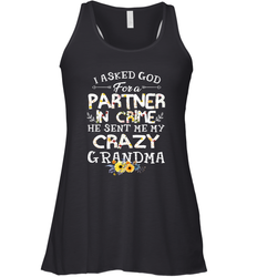 Crazy Grandma Partner in Crime design Women's Racerback Tank