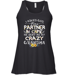 Crazy Grandma Partner in Crime design Women's Racerback Tank Women's Racerback Tank - belovedtshirt