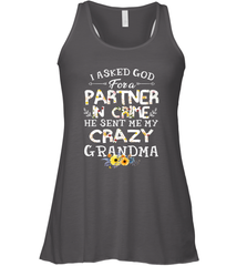 Crazy Grandma Partner in Crime design Women's Racerback Tank Women's Racerback Tank - belovedtshirt