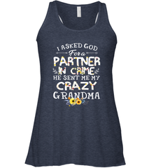 Crazy Grandma Partner in Crime design Women's Racerback Tank Women's Racerback Tank - belovedtshirt