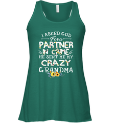 Crazy Grandma Partner in Crime design Women's Racerback Tank Women's Racerback Tank - belovedtshirt