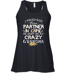 Crazy Grandma Partner in Crime design Women's Racerback Tank Women's Racerback Tank - belovedtshirt