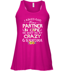 Crazy Grandma Partner in Crime design Women's Racerback Tank Women's Racerback Tank - belovedtshirt