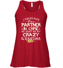 Crazy Grandma Partner in Crime design Women's Racerback Tank Women's Racerback Tank - belovedtshirt