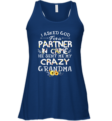 Crazy Grandma Partner in Crime design Women's Racerback Tank Women's Racerback Tank - belovedtshirt